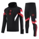 Manchester United Hoodie Zestaw Bluzy Treningowej 24/25 Czarny Manchester United Hoodie Zestaw Bluzy Treningowej 24/25 Czarny