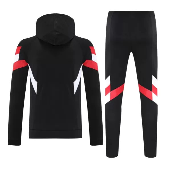 Manchester United Hoodie Zestaw Bluzy Treningowej 24/25 Czarny