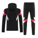 Manchester United Hoodie Zestaw Bluzy Treningowej 24/25 Czarny