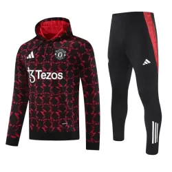 Manchester United Hoodie Zestaw Bluzy Treningowej 24/25 Czerwony Manchester United Hoodie Zestaw Bluzy Treningowej 24/25 Czerwony