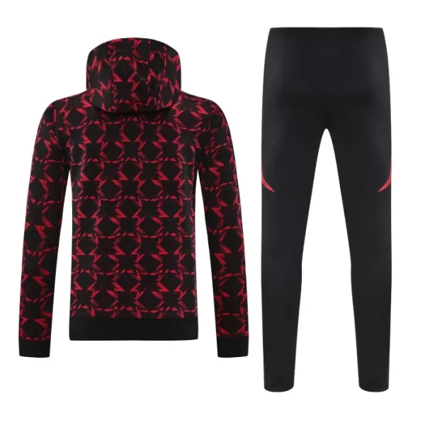 Manchester United Hoodie Zestaw Bluzy Treningowej 24/25 Czerwony