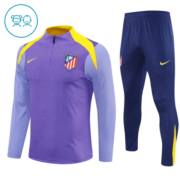 Atlético Madryt Zestaw Bluzy Treningowej 25/26 Fioletowy Dziecięca Atlético Madryt Zestaw Bluzy Treningowej 25/26 Fioletowy Dziecięca