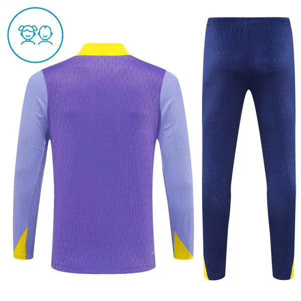 Atlético Madryt Zestaw Bluzy Treningowej 25/26 Fioletowy Dziecięca