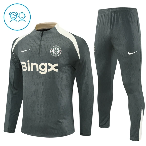 Chelsea Zestaw Bluzy Treningowej 25/26 Szary Dziecięca Chelsea Zestaw Bluzy Treningowej 25/26 Szary Dziecięca