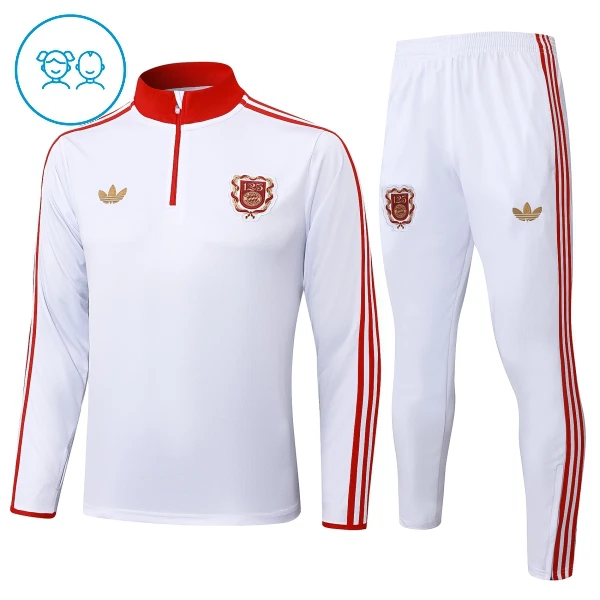 FC Bayern Monachium Zestaw Bluzy Treningowej 24/25 Biały Dziecięca FC Bayern Monachium Zestaw Bluzy Treningowej 24/25 Biały Dziecięca