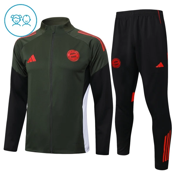 FC Bayern Monachium Zestaw Bluzy Treningowej 25/26 Zielony Dziecięca FC Bayern Monachium Zestaw Bluzy Treningowej 25/26 Zielony Dziecięca