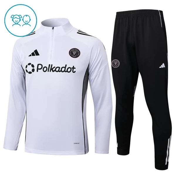 Inter Miami CF Zestaw Bluzy Treningowej 25/26 Biały Dziecięca Inter Miami CF Zestaw Bluzy Treningowej 25/26 Biały Dziecięca