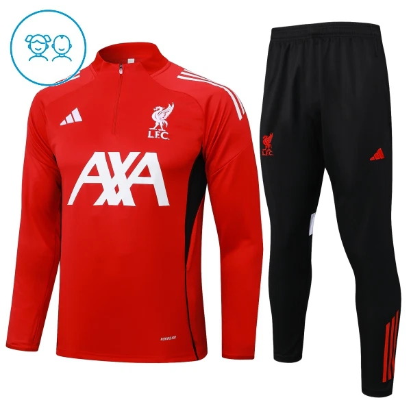 Liverpool Zestaw Bluzy Treningowej 24/25 Czerwony Dziecięca Liverpool Zestaw Bluzy Treningowej 24/25 Czerwony Dziecięca