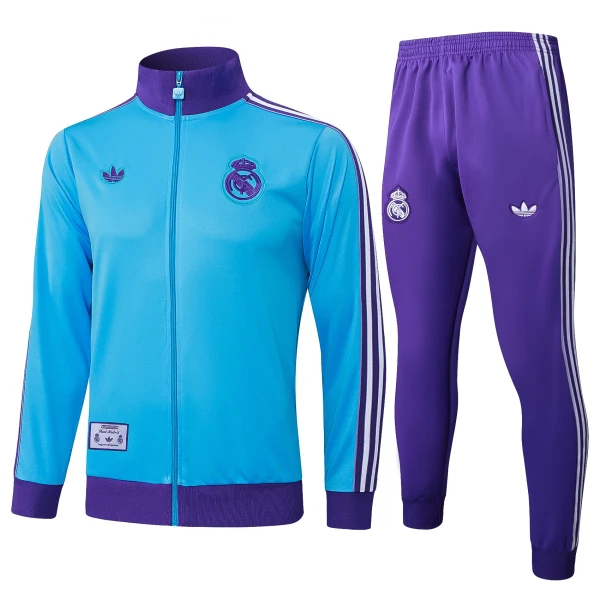 Real Madryt Komplet Kurtki Treningowej 25/26 Niebieski Real Madryt Komplet Kurtki Treningowej 25/26 Niebieski