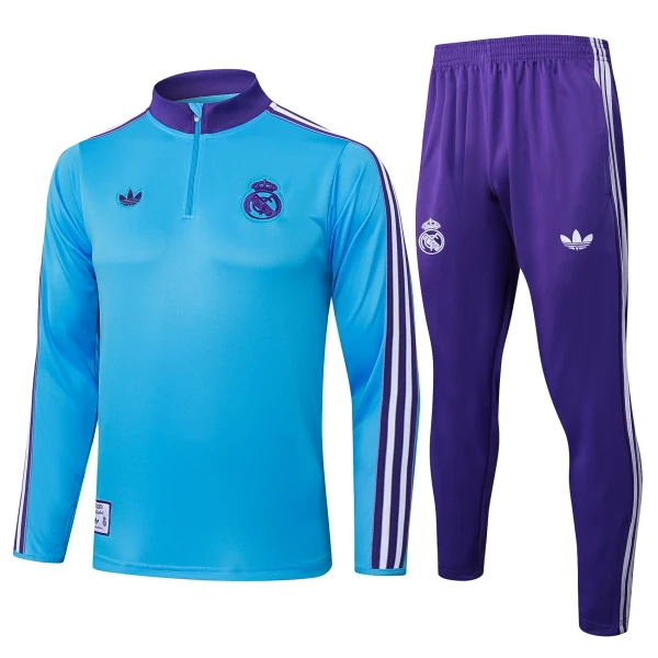 Real Madryt Zestaw Bluzy Treningowej 25/26 Niebieski Real Madryt Zestaw Bluzy Treningowej 25/26 Niebieski
