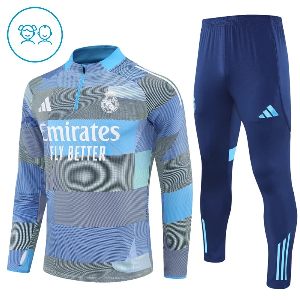 Real Madryt Zestaw Bluzy Treningowej 25/26 Niebieski Dziecięca Real Madryt Zestaw Bluzy Treningowej 25/26 Niebieski Dziecięca