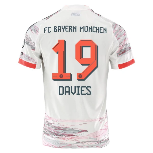 Koszulka FC Bayern Monachium Alphonso Davies 19 25/26 Wyjazdowa Koszulka FC Bayern Monachium Alphonso Davies 19 25/26 Wyjazdowa