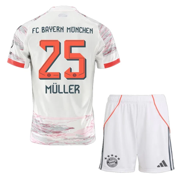 Koszulka FC Bayern Monachium Thomas Müller 25 25/26 Wyjazdowa Dziecięca Koszulka FC Bayern Monachium Thomas Müller 25 25/26 Wyjazdowa Dziecięca