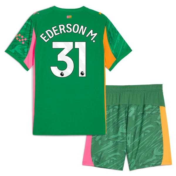 Koszulka Bramkarska Manchester City Ederson M. 31 25/26 Zielony Dziecięca Koszulka Bramkarska Manchester City Ederson M. 31 25/26 Zielony Dziecięca