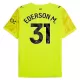 Koszulka Bramkarska Manchester City Ederson M. 31 25/26 Żółty Koszulka Bramkarska Manchester City Ederson M. 31 25/26 Żółty