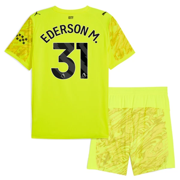 Koszulka Bramkarska Manchester City Ederson M. 31 25/26 Żółty Dziecięca Koszulka Bramkarska Manchester City Ederson M. 31 25/26 Żółty Dziecięca
