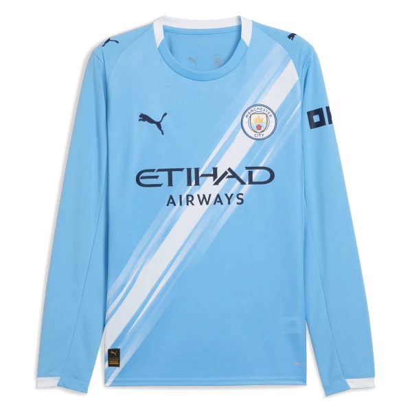Koszulka Manchester City 25/26 Domowa Długi Rękaw Koszulka Manchester City 25/26 Domowa Długi Rękaw