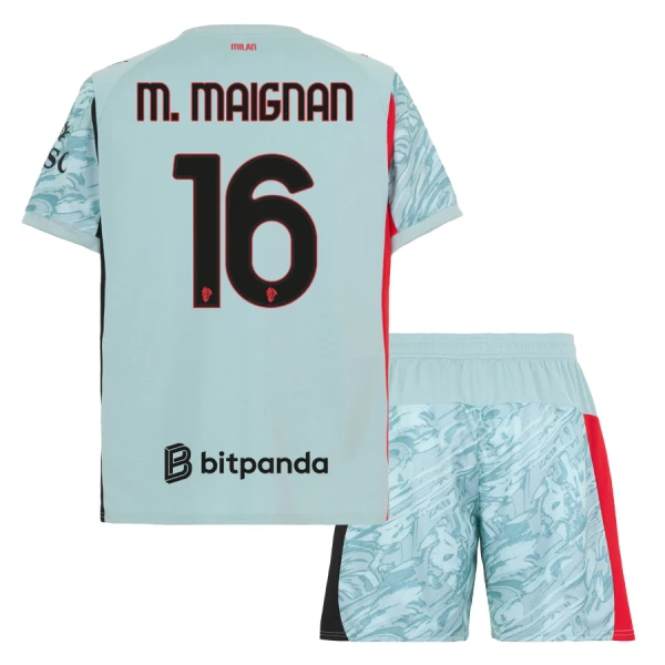 Koszulka Bramkarska AC Milan M. Maignan 16 25/26 Niebieski Dziecięca Koszulka Bramkarska AC Milan M. Maignan 16 25/26 Niebieski Dziecięca