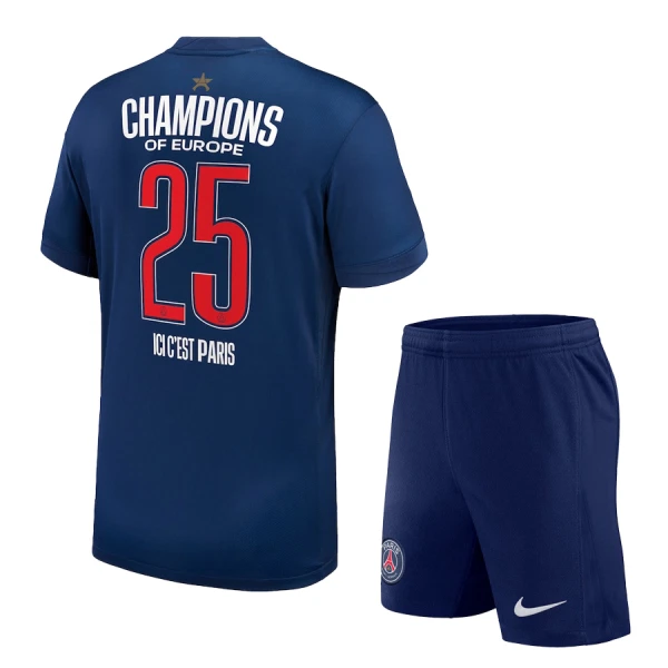 Koszulka Paris Saint-Germain 1 Star Champions of Europe 24/25 Domowa Dziecięca