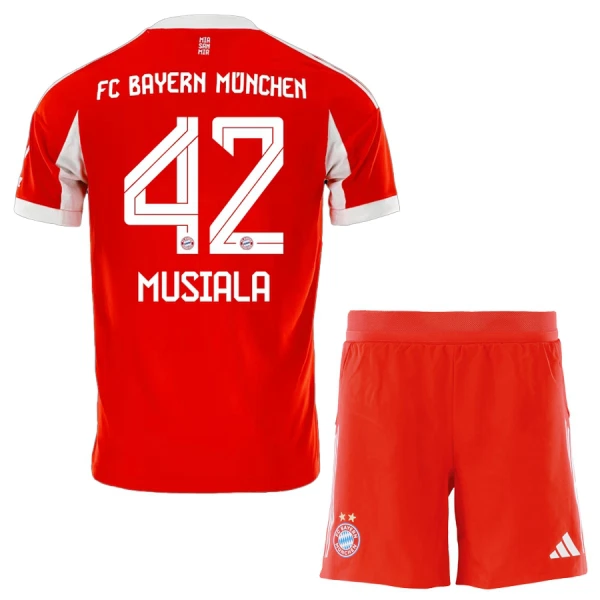 Koszulka FC Bayern Monachium Jamal Musiala 42 25/26 Domowa Dziecięca