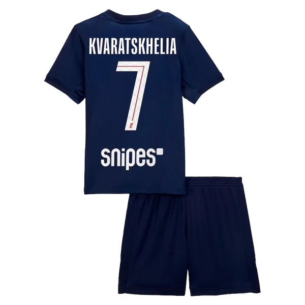 Koszulka Paris Saint-Germain Kvaratskhelia 7 25/26 Domowa Dziecięca