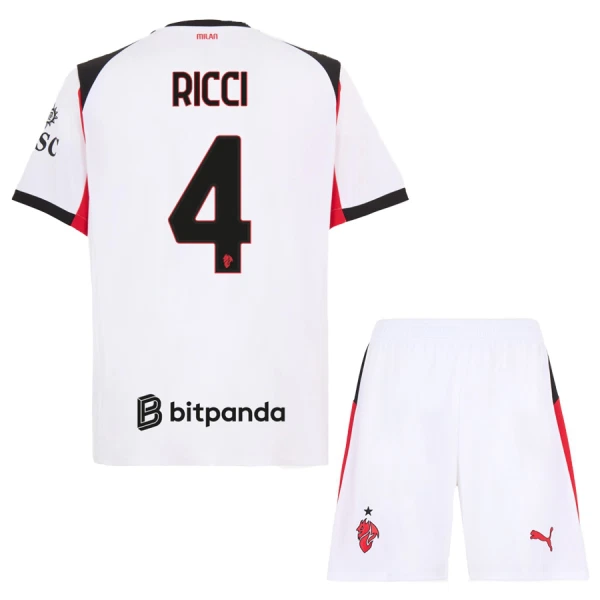 Koszulka AC Milan Ricci 4 25/26 Wyjazdowa Dziecięca Koszulka AC Milan Ricci 4 25/26 Wyjazdowa Dziecięca