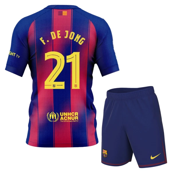 Koszulka FC Barcelona Frenkie de Jong 21 25/26 Domowa Dziecięca Koszulka FC Barcelona Frenkie de Jong 21 25/26 Domowa Dziecięca