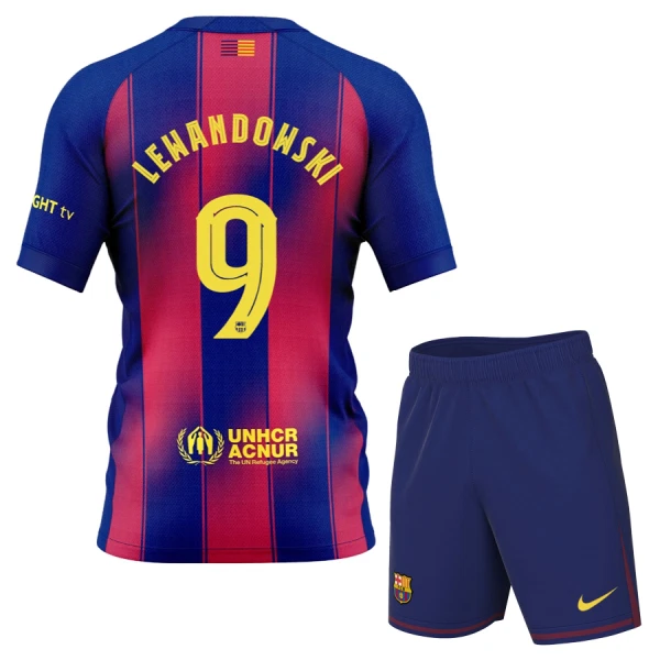 Koszulka FC Barcelona Lewandowski 9 25/26 Domowa Dziecięca Koszulka FC Barcelona Lewandowski 9 25/26 Domowa Dziecięca