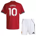Koszulka Manchester United Cunha 10 25/26 Domowa Dziecięca