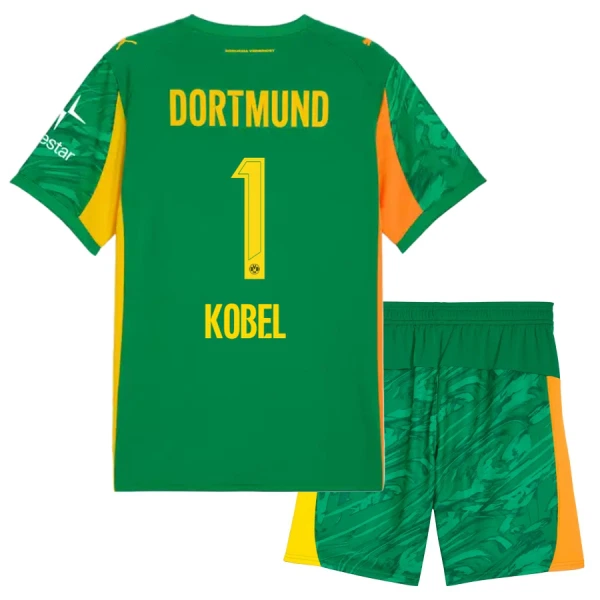 Koszulka Bramkarska Borussia Dortmund Kobel 1 25/26 Zielony Dziecięca Koszulka Bramkarska Borussia Dortmund Kobel 1 25/26 Zielony Dziecięca