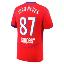 Koszulka Paris Saint-Germain Joao Neves 87 25/26 Trzecia Koszulka Paris Saint-Germain Joao Neves 87 25/26 Trzecia