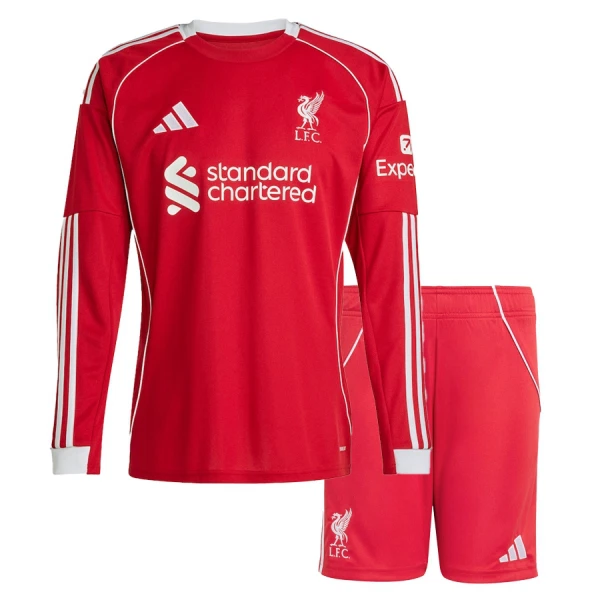 Koszulka Liverpool 25/26 Domowa Długi Rękaw Dziecięca Koszulka Liverpool 25/26 Domowa Długi Rękaw Dziecięca