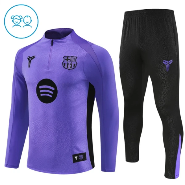 FC Barcelona Zestaw Bluzy Treningowej 25/26 Fioletowy Dziecięca
