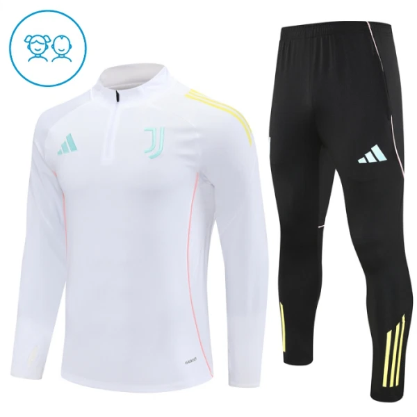 Juventus FC Zestaw Bluzy Treningowej 25/26 Biały Dziecięca