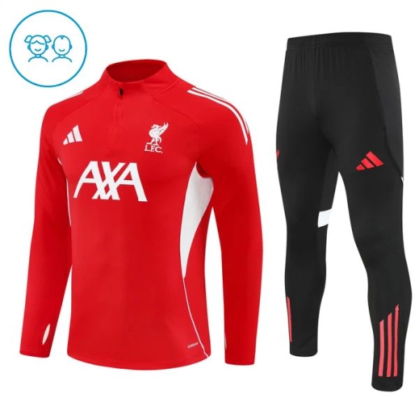 Liverpool Zestaw Bluzy Treningowej 25/26 Czerwony Dziecięca