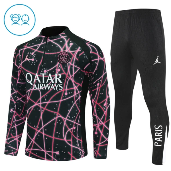 Paris Saint-Germain Zestaw Bluzy Treningowej 25/26 Czarny Dziecięca