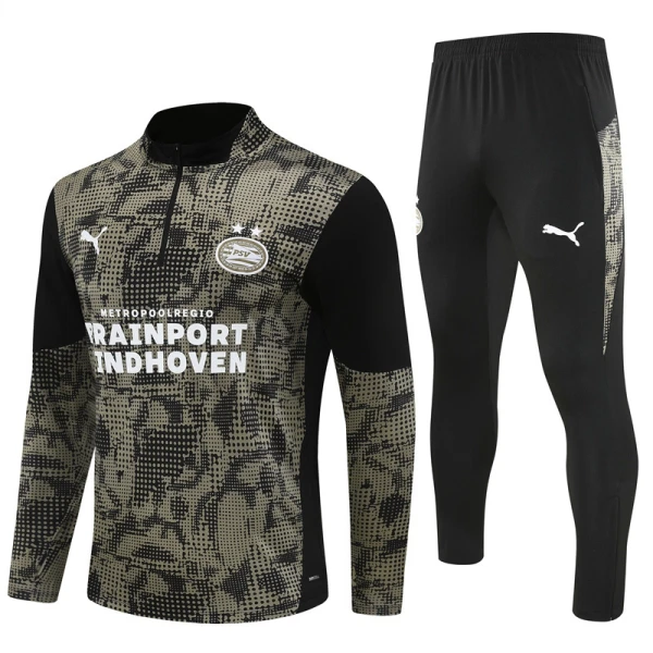 PSV Eindhoven Zestaw Bluzy Treningowej 25/26 Czarny PSV Eindhoven Zestaw Bluzy Treningowej 25/26 Czarny
