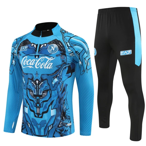 SSC Napoli Zestaw Bluzy Treningowej 25/26 Niebieski