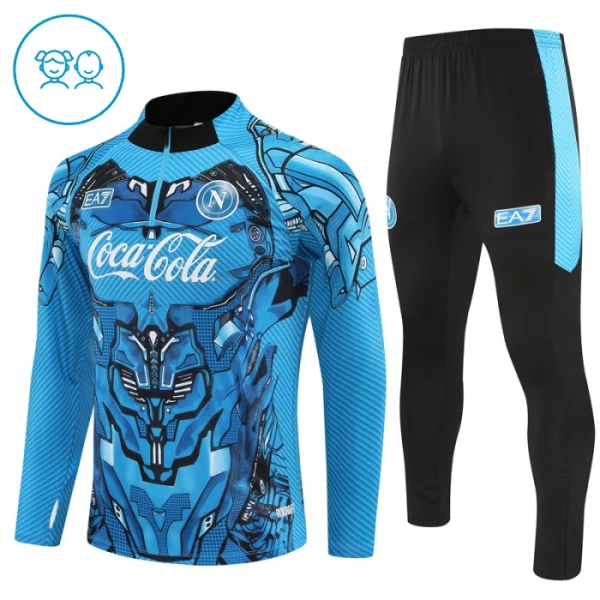 SSC Napoli Zestaw Bluzy Treningowej 25/26 Niebieski Dziecięca SSC Napoli Zestaw Bluzy Treningowej 25/26 Niebieski Dziecięca