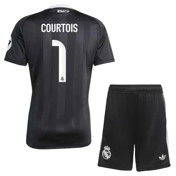 Koszulka Bramkarska Real Madryt Courtois 1 25/26 Czarny Dziecięca