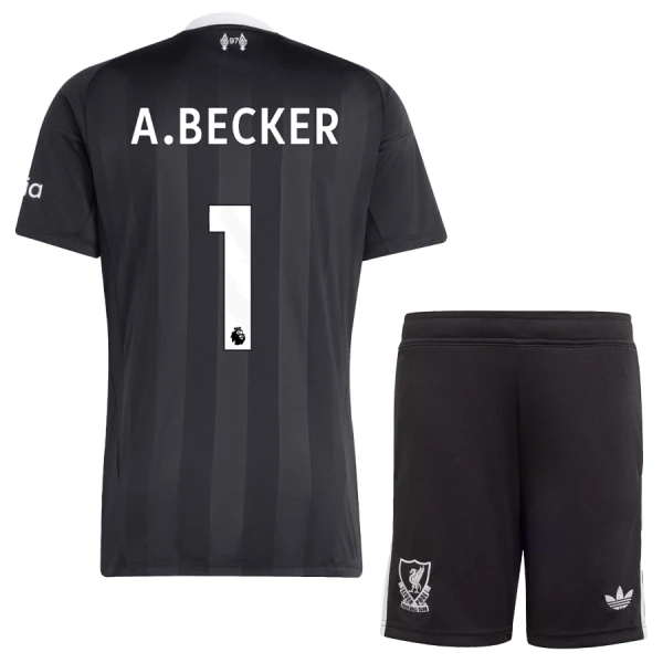 Koszulka Bramkarska Liverpool A. Becker 1 25/26 Czarny Dziecięca