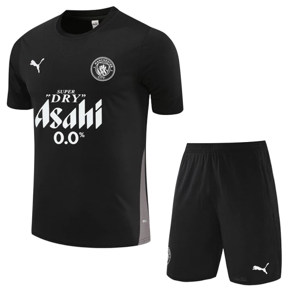 Manchester City Koszulka Treningowa 25/26 Czarny Dziecięca