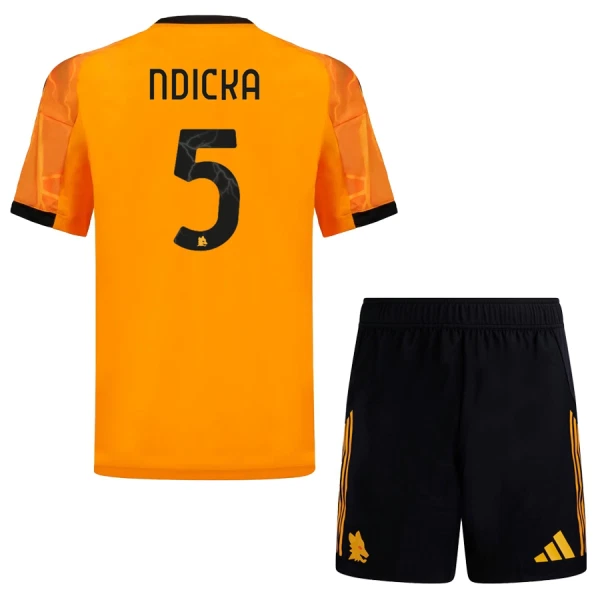 Koszulka AS Roma Ndicka 5 25/26 Wyjazdowa Dziecięca