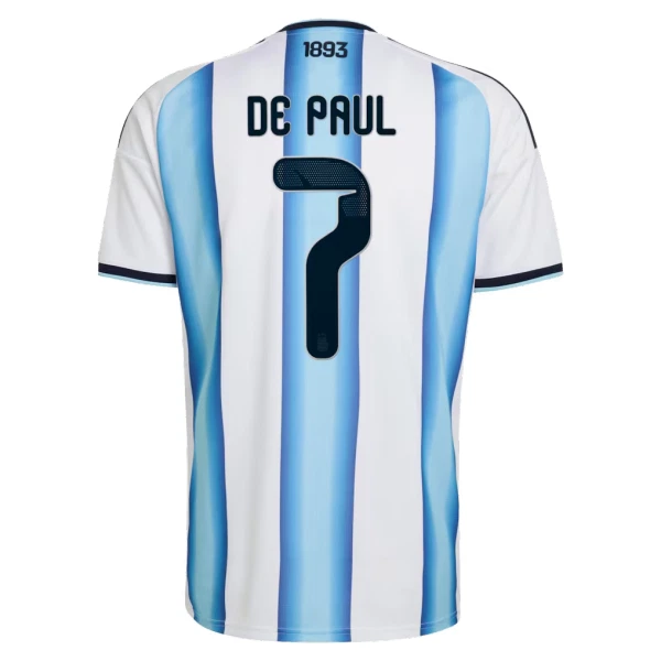 Koszulka Argentyna De Paul 7 MŚ 2026 Domowa