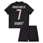 Koszulka Paris Saint-Germain Kvaratskhelia 7 Jordan 25/26 Czwarta Dziecięca