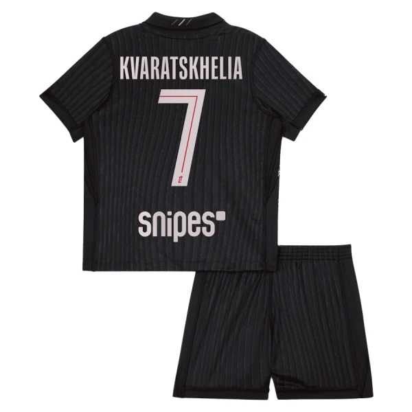Koszulka Paris Saint-Germain Kvaratskhelia 7 Jordan 25/26 Czwarta Dziecięca