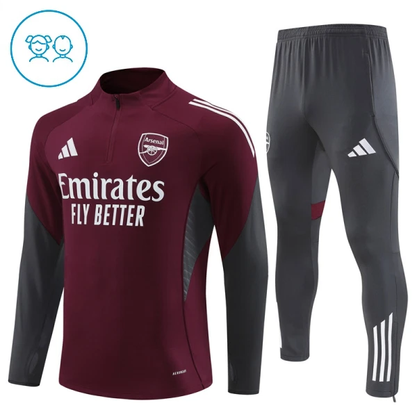 Arsenal Zestaw Bluzy Treningowej 25/26 Czerwony Dziecięca