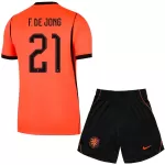 Koszulka Holandia Frenkie de Jong 21 MŚ 2026 Domowa Dziecięca