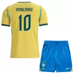Koszulka Brazylia Ronaldinho 10 MŚ 2026 Domowa Dziecięca