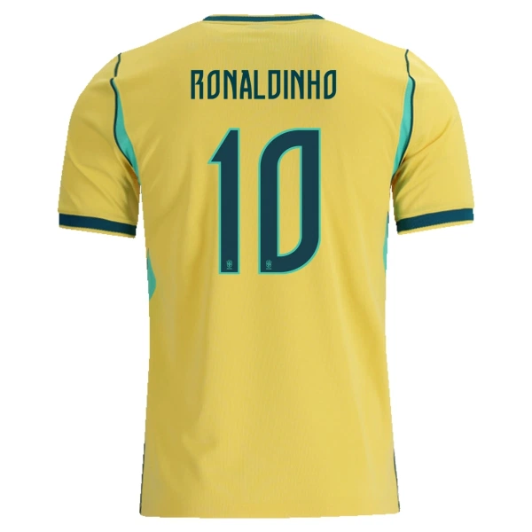 Koszulka Brazylia Ronaldinho 10 MŚ 2026 Domowa Dziecięca